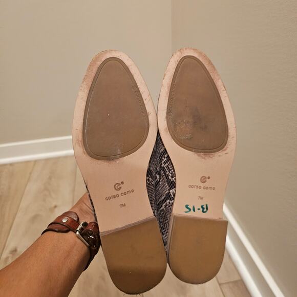 NWOT Corso Como Clarrah Leather Snake Print Loafer Size 7 - Picture 8 of 9